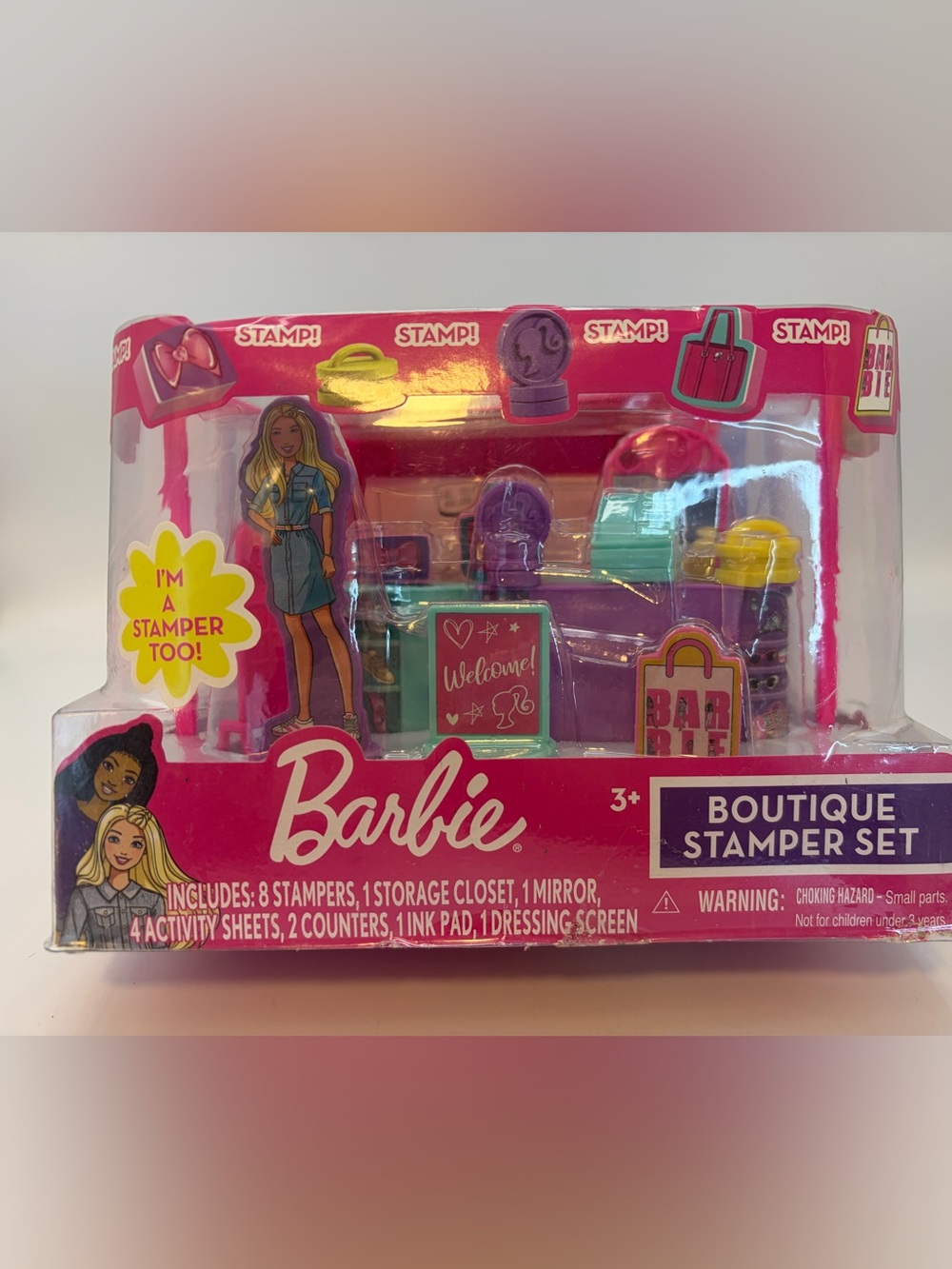 Barbie Boutique Stamper Activity Set/Unopened/Damaged Box